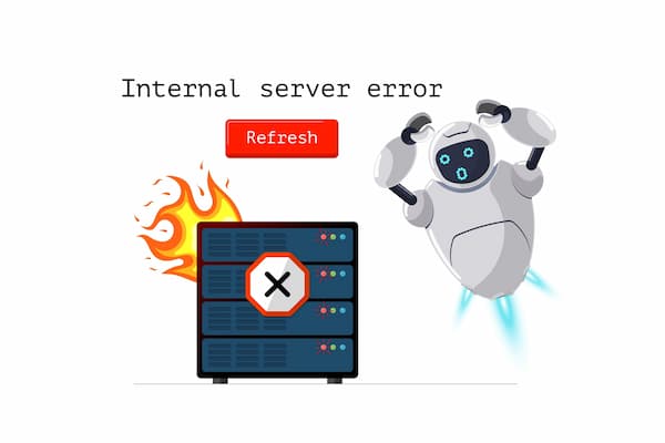 Ulemper ved on-premise hosting Internal server error, server on fire