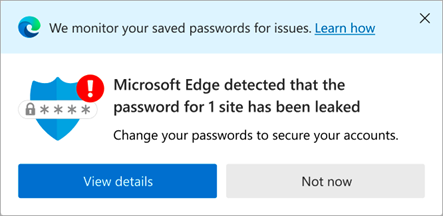 Oversigtmeddelse Microsoft Edge